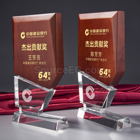 客製化木質水晶座禮品