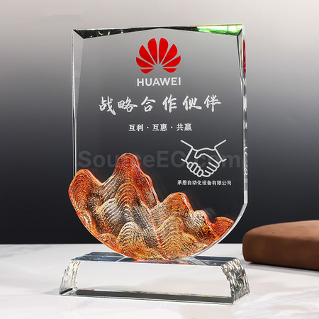 客製化幻彩琉璃水晶座禮品