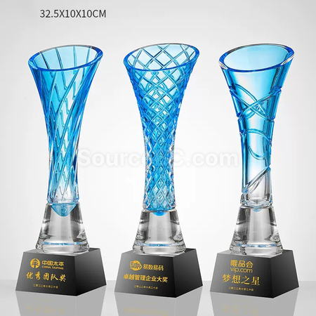 客製化火炬水晶獎座禮品