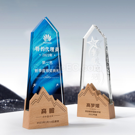 客製化木水晶獎座禮品