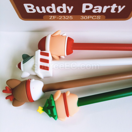 客製化可愛聖誕按壓中性筆禮品