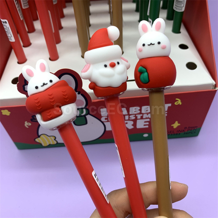 客製化可愛聖誕按壓中性筆禮品