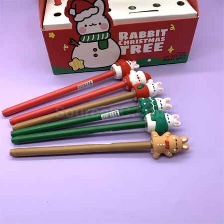 客製化可愛聖誕按壓中性筆禮品