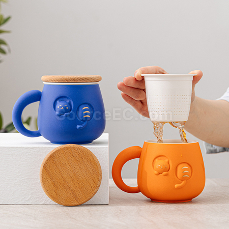 客製化招財貓陶瓷杯禮品