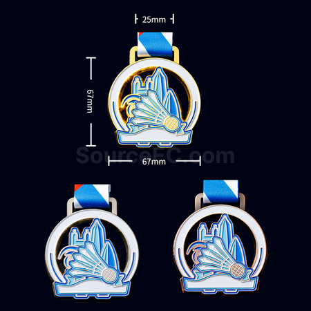 客製化羽毛球金屬獎牌禮品