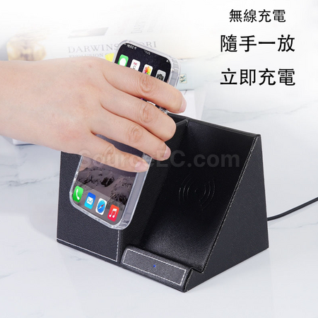 客製化皮革無線充電連筆筒 禮品
