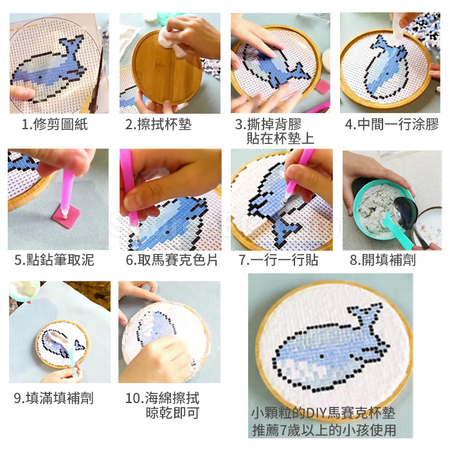 客製化馬賽克DIY杯墊禮品