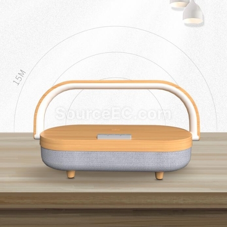 客製化無線充電Led小夜燈充電藍牙音箱禮品