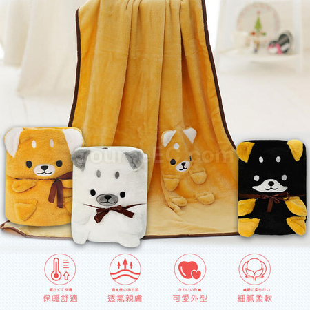 客製化柴犬毛毯禮品
