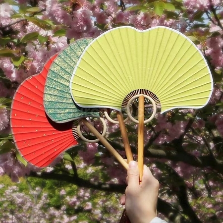 客製化銀杏葉團扇禮品