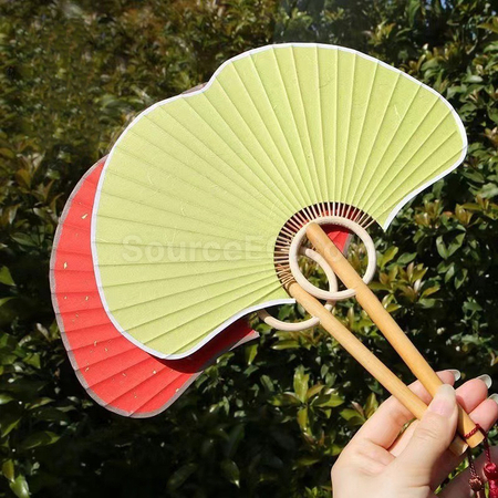 客製化銀杏葉團扇禮品