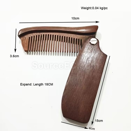 客製化折疊木質梳禮品