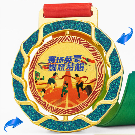 客製化旋轉金屬獎牌禮品