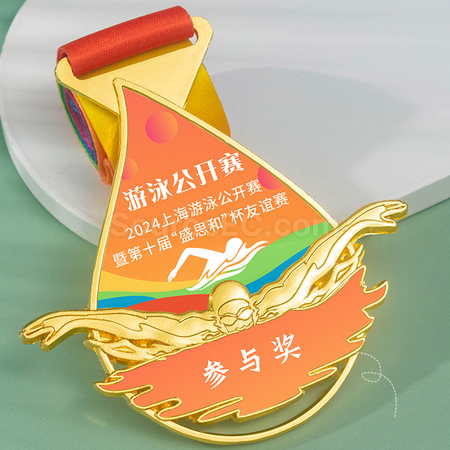 客製化游泳金屬獎牌禮品