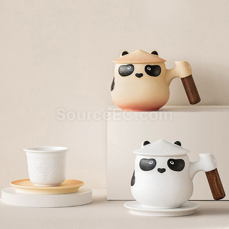 客製化熊猫陶瓷杯禮品