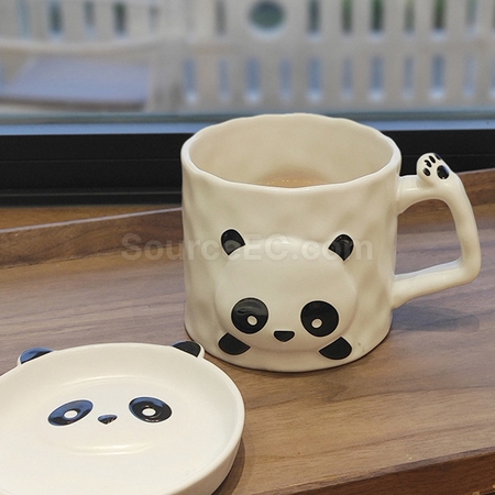 客製化熊猫陶瓷杯禮品