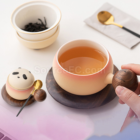 客製化熊猫陶瓷杯禮品