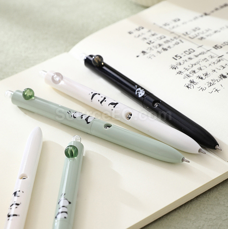 客製化熊貓變臉速乾中性筆禮品
