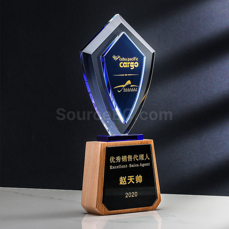 客製化盾牌水晶獎杯禮品
