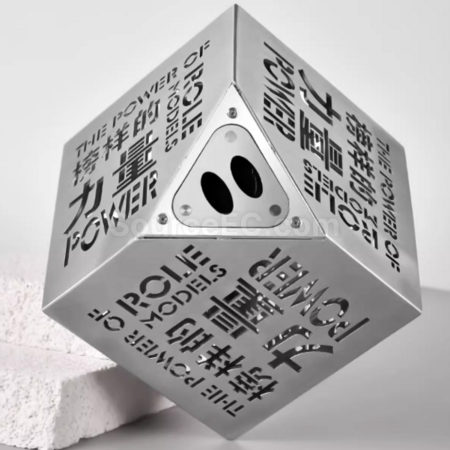 客製化金屬魔方鏤空發光獎盃禮品
