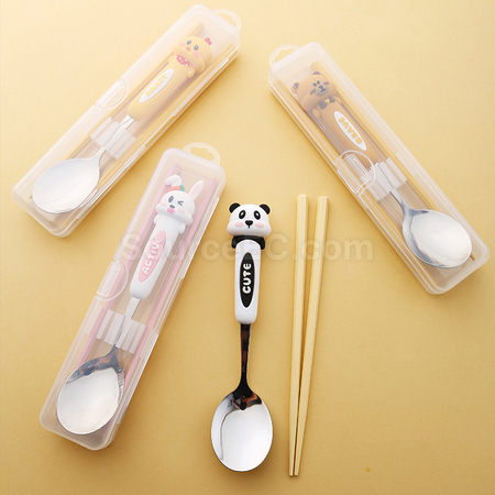 貓熊不銹鋼餐具套裝