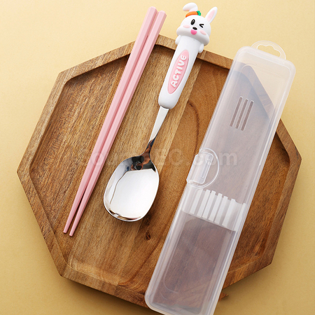 客製化貓熊不銹鋼餐具套裝禮品