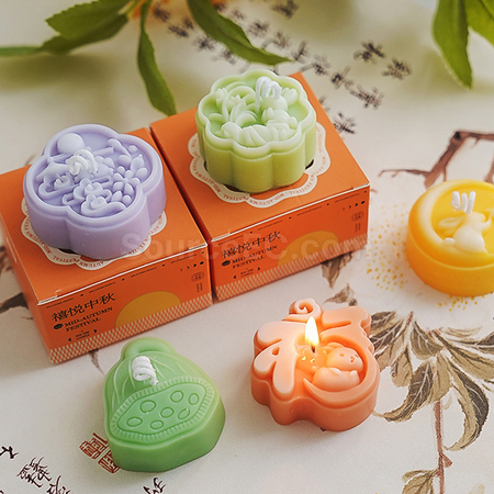 客製化中秋月餅造型香氛蠟燭禮盒（一個裝）禮品