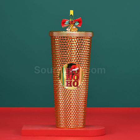 客製化710ML聖誕吸管杯禮品