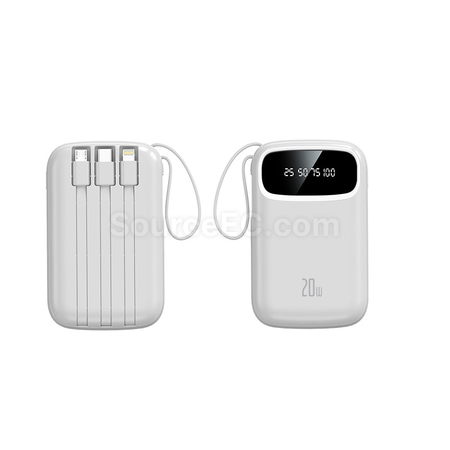 客製化3C認證自帶線移動電源禮品