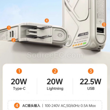 客製化3C認證磁吸無線移動電源禮品