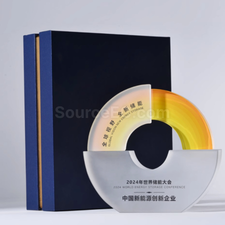 客製化磨砂水晶獎座禮品