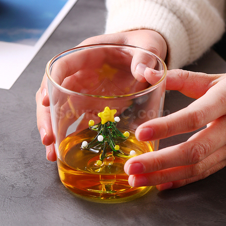 客製化300ML高硼矽果汁玻璃杯禮品