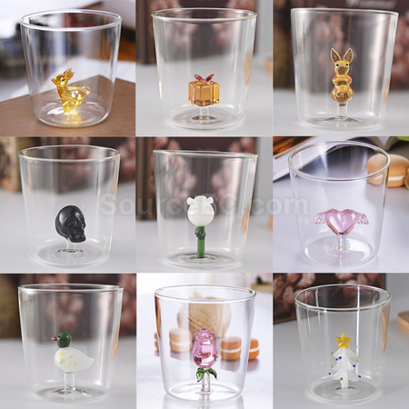 客製化300ML高硼矽果汁玻璃杯禮品