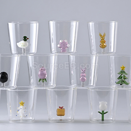 客製化300ML高硼矽果汁玻璃杯禮品