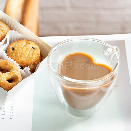 客製化心形雙層玻璃杯禮品