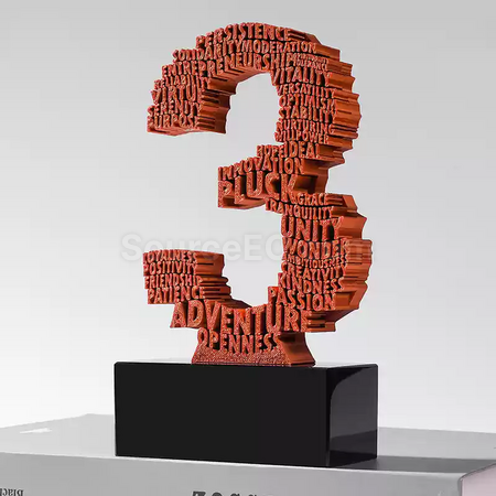 客製化3D數字獎座禮品