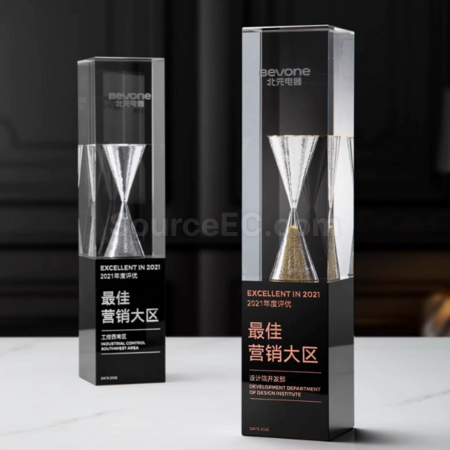客製化沙漏水晶獎座禮品