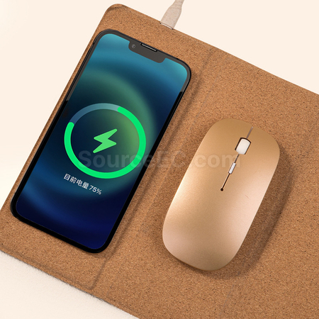 客製化無線滑鼠墊+數據線+充電寶套裝禮品