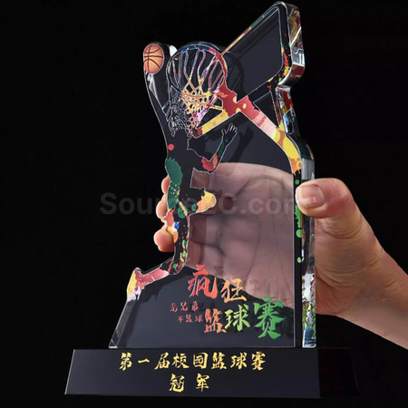 客製化籃球水晶座禮品