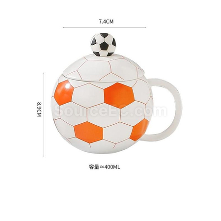 客製化足球陶瓷杯禮品
