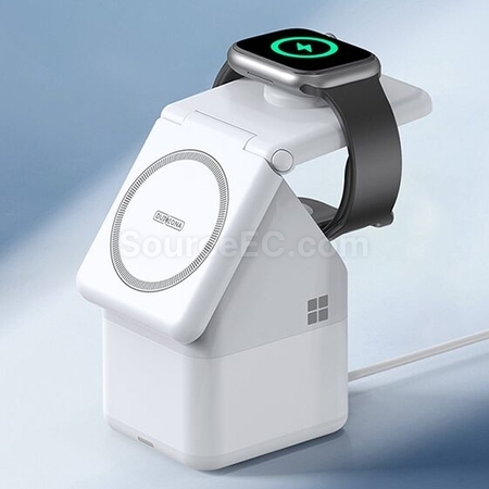客製化四合一創意磁吸無線充電器禮品