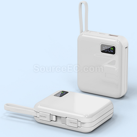 客製化自帶線快充行動電源禮品
