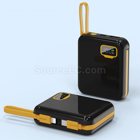 客製化自帶線快充行動電源禮品