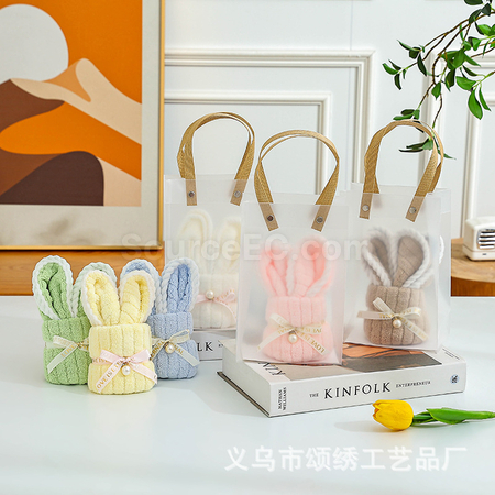 客製化可愛兔兔毛巾禮品