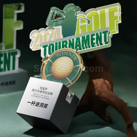 客製化高爾夫亞克力獎座禮品
