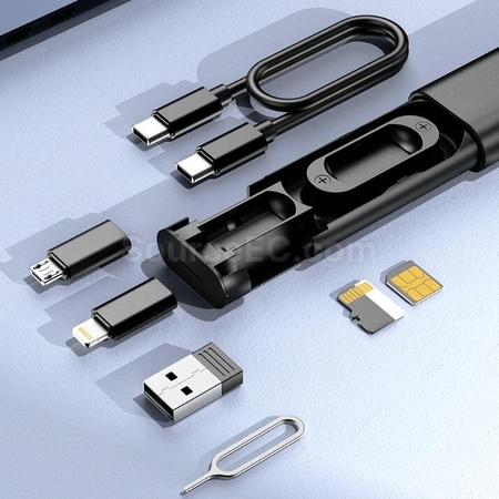 客製化帶鏡便攜充電線收納盒禮品