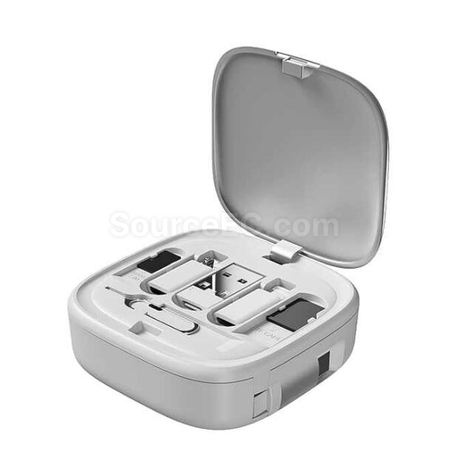 客製化帶鏡便攜充電線收納盒禮品