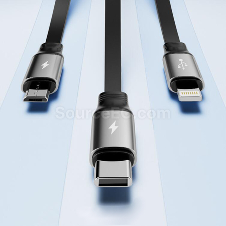 客製化三合一伸縮快充充電線禮品