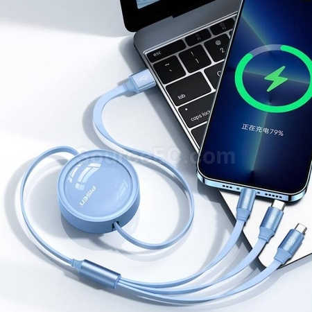 客製化三合一伸縮快充充電線禮品