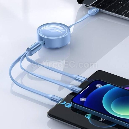 客製化三合一伸縮快充充電線禮品